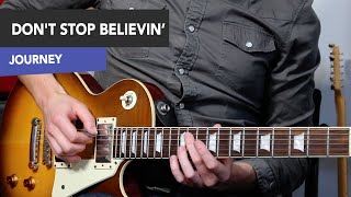 Dont Stop Believin Guitar Lesson  Journey  Riffs AND SOLOS [upl. by Nnylav]