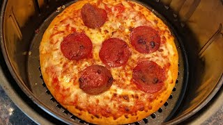 Air Fryer Frozen Pizza Recipe  How To Cook Frozen Pizza In The Air Fryer  SO EASY CHEESY CRISPY [upl. by Dinah]