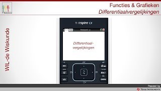 TINspire CX Differentiaalvergelijkingen [upl. by Nayarb500]