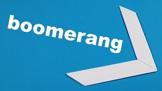 Easy Origami Boomerang Paper Toys [upl. by Nilved922]