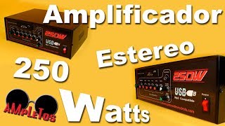 Amplificador estéreo de 250 watts [upl. by Eibo]