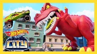 THRASHING TREX  Hot Wheels City Season 3  Episode 7  HotWheels [upl. by Sonitnatsnok438]