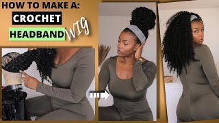 35 DIY CROCHET HEADBAND WIG UNDER 30 MIN INSTALL [upl. by Leeth]