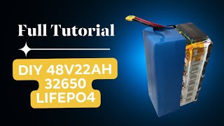 Lifepo4 48v 20Ah 22Ah 24Ah DIY battery pack for lead acid ebike [upl. by Dulcine]