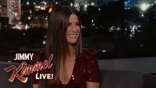 Sandra Bullock Teaches Jimmy Kimmel German [upl. by Ltihcox535]