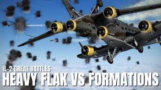 Heavy Flak amp AAA VS Huge Formations V170  IL2 Sturmovik Flight Sim Crashes [upl. by Nehcterg156]