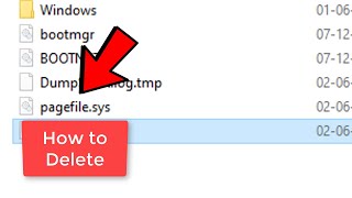 How to Delete pagefilesys in windows 1011 [upl. by Hakeem943]