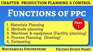 Functions of production Planning amp Control  Part I  Lecture Notes [upl. by Cassie860]