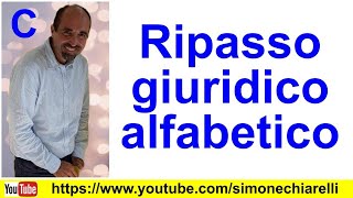 Simone Chiarelli ripasso giuridico alfabetico C [upl. by Tallie]