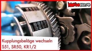 Kupplungsbeläge wechseln S51 KR512 Schwalbe SR50  Simson amp Vespa  motoerevo [upl. by Bettina]