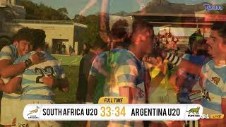 U20 International Series  Junior Springboks vs Argentina U20s [upl. by Kashden]