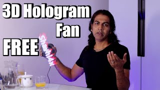 Free 3D Hologram LED Fan  Unboxing [upl. by Ellac]