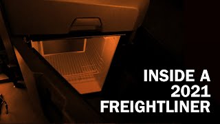 Inside of a semitruck Tour of a 2021 Freightliner [upl. by Animor460]