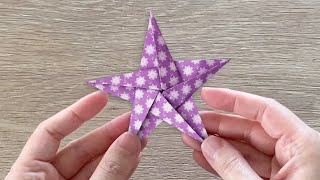 Christmas Star  Easy Origami Star [upl. by Beare]