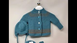 Stricken Baby Jäckchen EINFACH  Raglan [upl. by Annahsor]