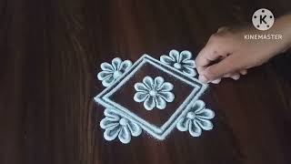 daily rangoli design 🌸 easy small rangoli design 🌷🌼 [upl. by Fruin256]