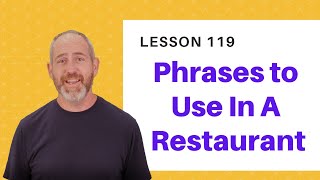 Spanish Phrases To Use in A Restaurant  The Language Tutor Lesson 119 [upl. by Nwahsed]