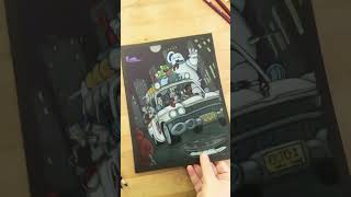 Ghostbusters Coloring Page Reveal 🎨  Prismacolor on Black Paper  Spooky Art Vibes 👻 [upl. by Soo]