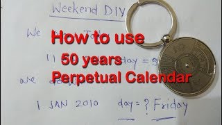 how to use 50 years calendar  how use Perpetual calendar  aliexpress 10050 years calendar [upl. by Gray]