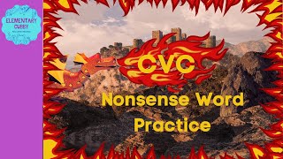 CVC Nonsense Words Practice 7 with music Dragon Style Dibels NWF [upl. by Noivert597]