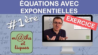 EXERCICE  Résoudre une équation avec exponentielles Expert  Première [upl. by Ennasus]