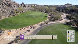 Troon North Golf Course  Pinnacle Course  Aerial Flyover Tour [upl. by Hanafee969]