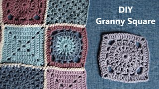 Granny Square  Häkelmuster für Anfänger  1 [upl. by Eniluap]