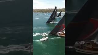 Enormous Sail Boat Carves Through Smaller Boats To Avoid Crash Awesome Driving boat [upl. by Ajroj]