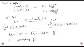 Hamiltonian Mechanics Generating Function of Canonical Transformations [upl. by Giorgi]