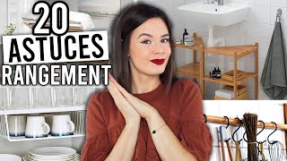 20 ASTUCES Rangement  Gain de place [upl. by Nahtaneoj]