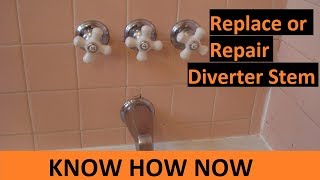 3 Handle Shower amp Tub Faucet  Repair  Replace Diverter [upl. by Jeniffer123]