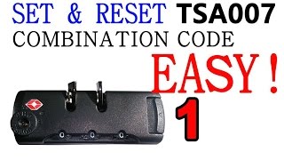 1min 30sec How to set  reset TSA 007 combination code SUBSCRIBE please [upl. by Gaughan]