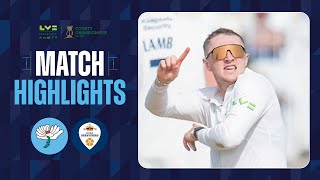 Highlights Yorkshire vs Derbyshire  Day Four [upl. by Ardnosak]