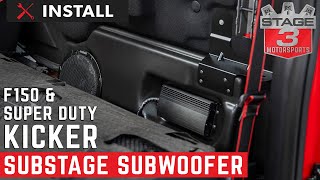 20152020 F150 amp Super Duty Kicker VSS Substage Powered Subwoofer Kit Install [upl. by Sands]