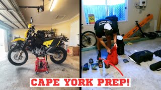 BIKE amp LUGGAGE SETUP  CAPE YORK ADVENTURE  DRZ400E [upl. by Nyrahtak]