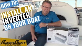 How to install a ProMariner True Power Inverter to run a AC powered items like a TV  My Boat DIY [upl. by Flora]