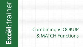 Excel Combining Vlookup and Match Functions [upl. by Hatnamas]