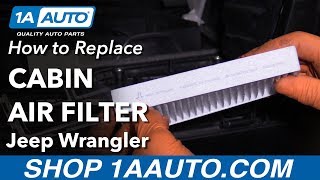 How to Replace Cabin Air Filter 0618 Jeep Wrangler [upl. by Maryanne]