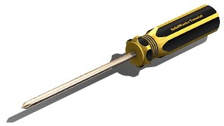 SolidWorks Tutorial 235 screw driver basic cut [upl. by Atsirc]