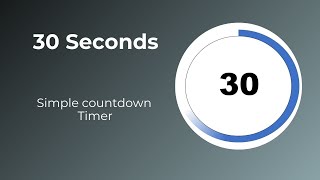 30 seconds Simple countdown timer Clock ticking sound [upl. by Malissa547]