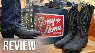 Tony Lama Shrunken Shoulder Cowboy Boots Review [upl. by Labannah347]