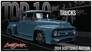 TRUCKS TOP 10 Top Trucks at the 2024 SCOTTSDALE AUCTION  BARRETTJACKSON [upl. by Lener488]