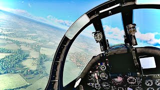 4K SEPECAT Jaguar Jet Fighter scenic approach and landing  cockpit view  War Thunder [upl. by Neggem338]