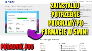 JAK SZYBKO ZAINSTALOWAĆ PROGRAMY PO FORMACIE  PORADNIK 35 [upl. by Tiffanle]