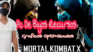 MORTAL KOMBAT X PARA PC DE POCOS RECURSO OPTIMA CONFIG GRAFICA [upl. by Gregor]