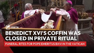 Benedict XVIs coffin was closed in private ritual at the Vatican [upl. by Ardisj242]