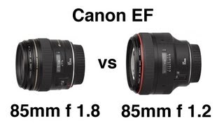 Canon 85mm EF f 18 and EF f 12 II L portrait lens comparison [upl. by Brookes]