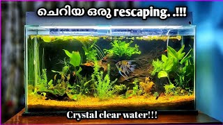 പുഴമണൽ അക്വേറിയം  Part 4 Rescaping and changing the background LJ Videos [upl. by Star]