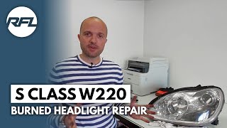 Mercedes Benz S class W220 facelift 20032005 DIY bixenon projector headlight repair and upgrade [upl. by Assenav]