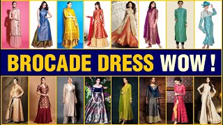 Latest Brocade Fabric Dress  Brocade banarsi silk suits designs [upl. by Jerrilyn]